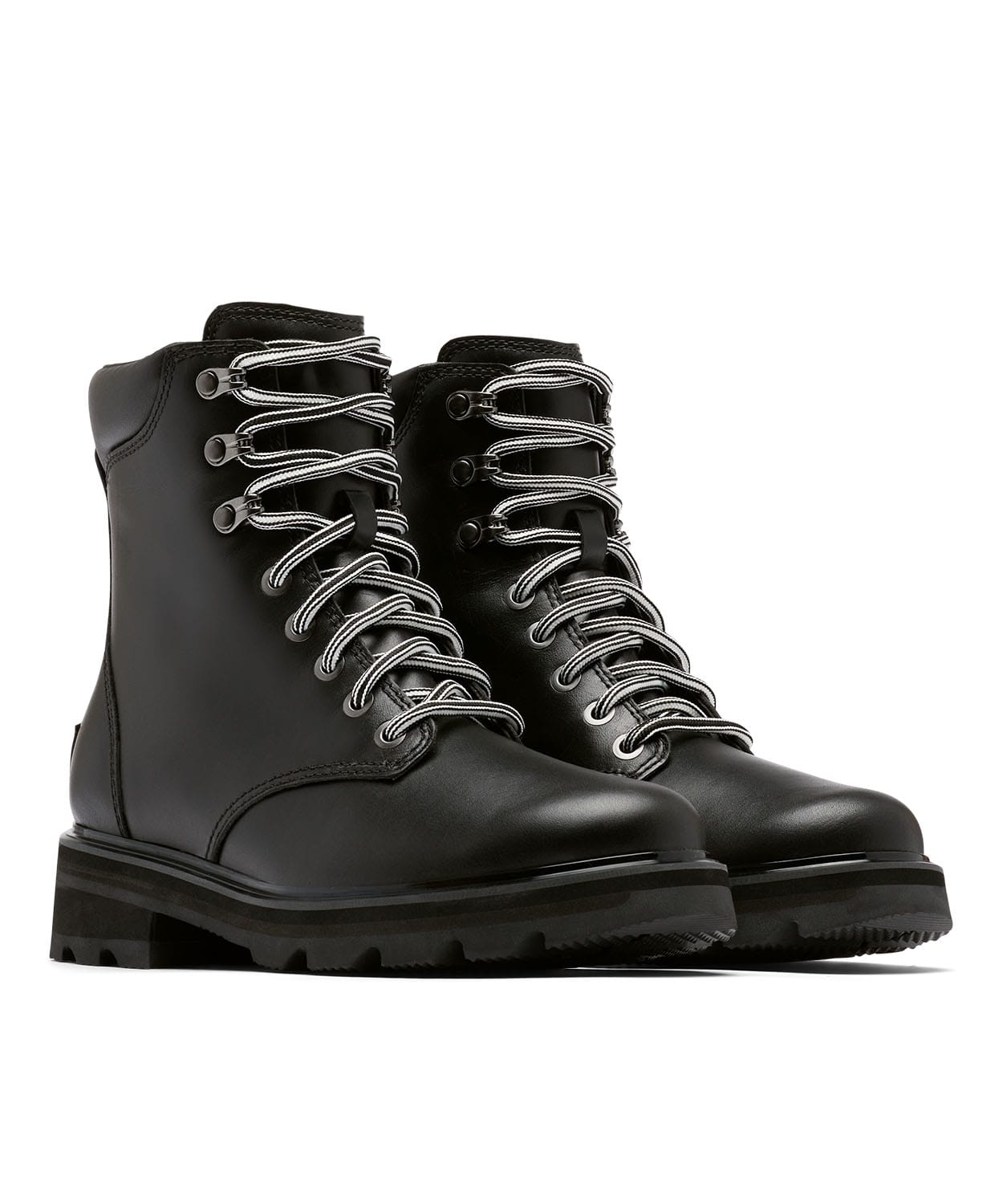 SOREL（ソレル）公式サイトレノックスレース スタックド ウォータープルーフ(22.5 Black, Sea Salt):  アウトレット商品以外用│シューズ・靴ファッションブランド「ソレル」公式通販