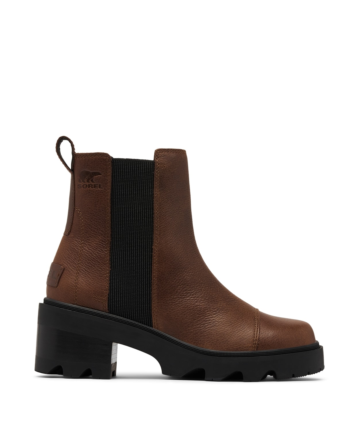 SOREL サイドゴア 防水加工 チェルシー ウェッジソール 本革 黒 24cm SOREL ソレル ブーツ ジョアン ナウ チェルシー サイドゴア 撥水